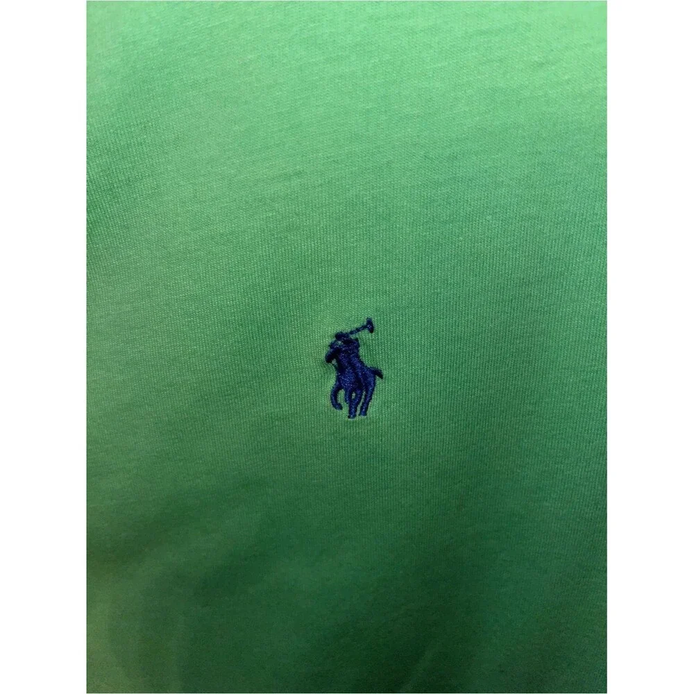 Ralph Lauren Kids Bright Green Tee with Navy Logo XL youth